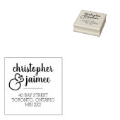 カップル差出人住所スタンプ ラバースタンプ (押印)