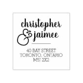 カップル差出人住所スタンプ ラバースタンプ (インプリント)