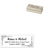 カップル差出人住所結婚またはファミリー ラバースタンプ (押印)