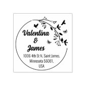 カップル差出人住所結婚またはファミリー ラバースタンプ (インプリント)