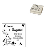 カップル差出人住所結婚またはファミリー ラバースタンプ (押印)