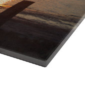 カップル座ってフロリダのビーチ切断ボード カッティングボード (角)