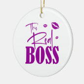 カップル引用文実在:ボス/ボス セラミックオーナメント (左)