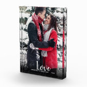 カップル愛のスクリプト文字オーバーレイカスタム写真 フォトブロック (右)