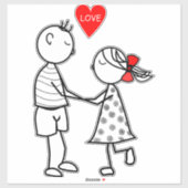 カップル愛のステッカー文字 – カスタマイズ可能 シール (シート)