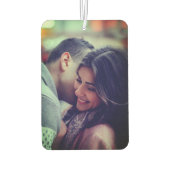 カップル愛の写真バレンタインデー明るいフィルター カーエアーフレッシュナー (裏面)