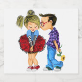 カップル愛バレンタインデビールボトルラベル ビールラベル (シングルラベル)