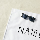 カップル愛ビーチタオルカスタムギフトあなたの名前 ビーチタオル (インサイチュ)