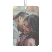 カップル愛フォトアニバーサリーギフトハート カーエアーフレッシュナー (裏面)