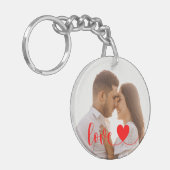 カップル感謝してい写真結婚式の引き出物への参加 キーホルダー (正面左)