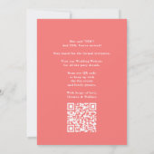 カップル手ユニーク写真ホットピンク日付を保存 招待状 (裏面)