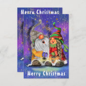 カップル抱き格言幸せなクリスマスソングを歌う (正面/裏面)