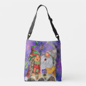 カップル抱き格言幸せなクリスマスソングを歌う クロスボディバッグ (裏面)