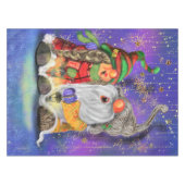 カップル抱き格言幸せなクリスマスソングを歌う テーブルクロス (正面(横))