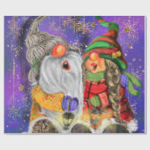 カップル抱き格言幸せなクリスマスソングを歌う ラッピングペーパー (フラット)