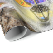 カップル抱き格言幸せなクリスマスソングを歌う ラッピングペーパー (ロールコーナー)