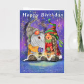 カップル抱き格言歌ハッピーソング – 誕生日 カード (裏面)