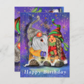 カップル抱き格言歌ハッピーソング – 誕生日 ポストカード (正面/裏面)