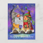 カップル抱き格言歌ハッピーソング – 誕生日 ポストカード (正面)