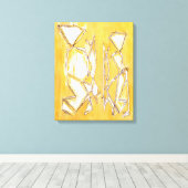 カップル新しいホームデコールイエロー – カップルのアート抽象芸術 キャンバスプリント (インサイチュ (ウッドフロア))