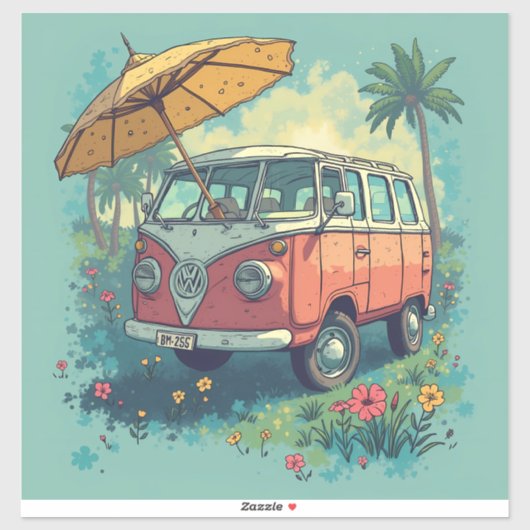 カップル旅行車 シール (シート)