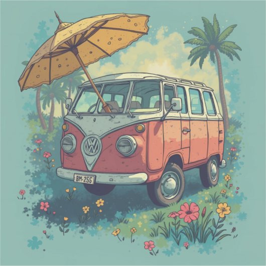 カップル旅行車 シール (正面)