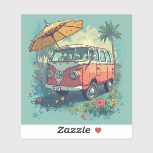 カップル旅行車 シール (シート)