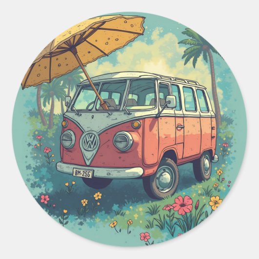 カップル旅行車 ラウンドシール (正面)