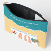 カップル日光浴オンビーチカスタム文字ホリデイ アクセサリーポーチ (見開き)