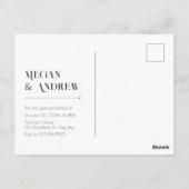 カップル映画のポスターの結婚写真 ポストカード (裏面)