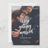 カップル映画のポスターの結婚写真 招待状 (正面)