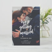 カップル映画のポスターの結婚写真 招待状 (スタンド正面)