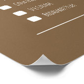 カップル最高ののギフトの日付の夜のバケットのリストのポスター ポスター (角)