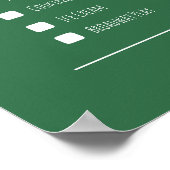 カップル最高ののギフトの日付の夜のバケットのリストのポスター ポスター (角)