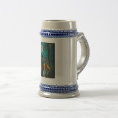 カップル月の夜のマグカップ ビールジョッキ (正面右)