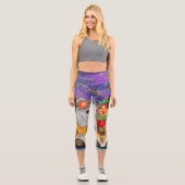 カップル格言幸せなクリスマスソングを歌う – おもしろい カプリレギンス (正面)