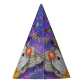 カップル格言幸せなクリスマスソングを歌う – おもしろい パーティーハット (裏面)