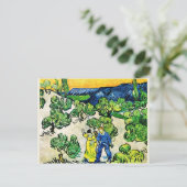 カップル歩くと三日月の風景 ポストカード (スタンド正面)