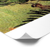 カップル歩くと三日月バイファンゴッホ ポスター (角)