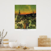 カップル歩くと三日月バイファンゴッホ ポスター (キッチン)