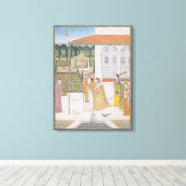 カップル歩く キャンバスプリント (インサイチュ (ウッドフロア))