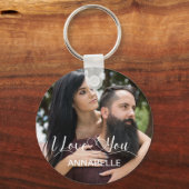 カップル気にと愛のロマンチックな写真 キーホルダー (正面)