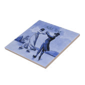 カップル氷のスケートで滑るタイル、オランダの外観、パーソナライズ タイル (側面)