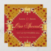 カップル特別記念日婚約招待状 招待状 (正面/裏面)