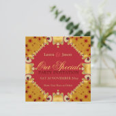 カップル特別記念日婚約招待状 招待状 (スタンド正面)