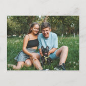 カップル犬の私の人間が結婚する日付を保存 案内ポストカード (正面)