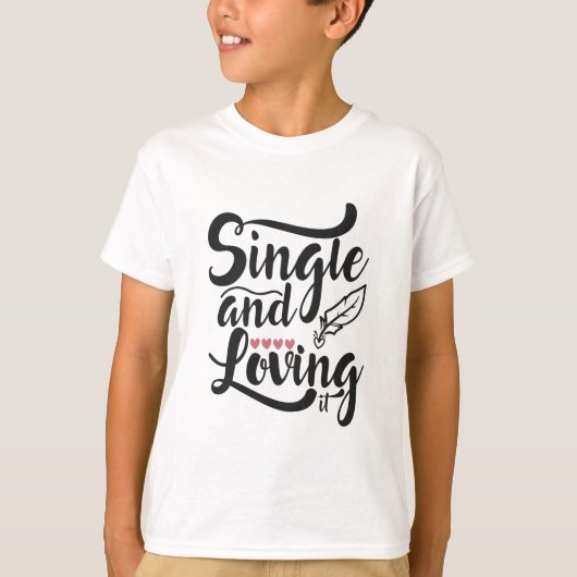 カップル独身のギフトと愛情 Tシャツ (正面)