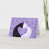 カップル猫バレンタインデーのカード カード (正面)