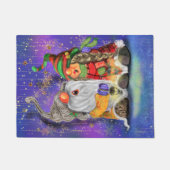 カップル甘い格言ハッピークリスマスソング歌 ドアマット (正面)