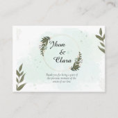 カップル用のグリーティングカード 名刺 (正面)